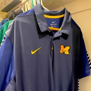 Michigan Wolverines Nike Dri Fit XL Golf Polo
